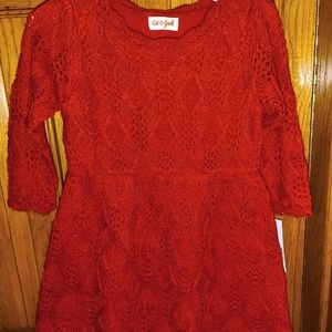 Cat & Jack red dress Christmas 3T